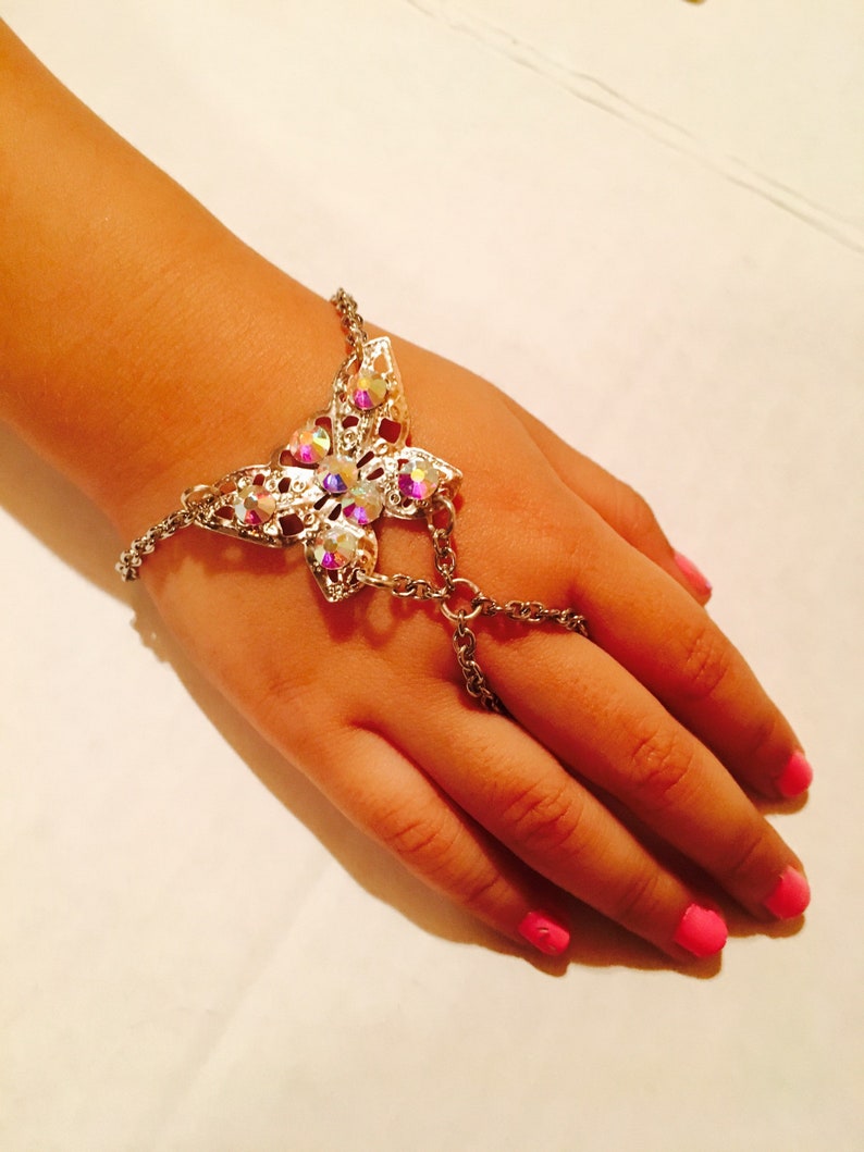 Little girl bracelet,little girl crystal beacelet,little girl butterfly bracelet,Crystal butterfly bracelet,kids bracelets,pageant bracelets
