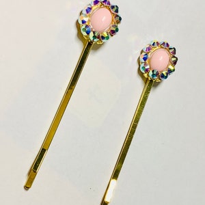 Crystal Bobby pins,hair pins,hair clips,hair accessories,crystal hair pins,gold Bobby pins,crystal hair pins,gold pins.