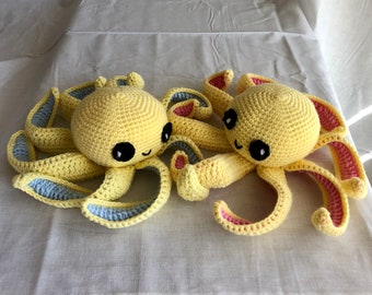 Yellow Crochet Amigurumi Octopus