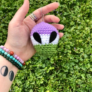 Genderqueer Pride Alien Stressball Keychain