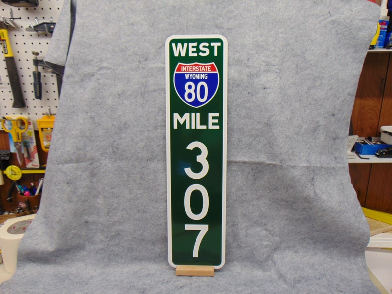 Highway Sign Interstate Sign Road Sign. Mile Marker Street Etsy