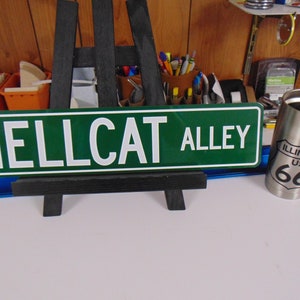 Personalized street sign, name sign, road sign, Available in 3 Sizes and 20 colors combinations, Hellcat, School names