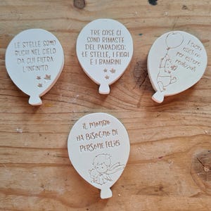 10 Palloncini piccolo principe misti , gessetti profumati, personalizzati ,frasi , gessetti segnaposto comunione, battesimo