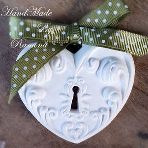 Gessetto profumato  cuore,serratura,chiave  ,cuoricino,segnaposto matrimonio