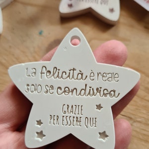 10 Gessetti Profumati  stella  con frase  ,segnaposto stella ,segnaposto comunione, segnaposto battesimo, nascita, bomboniere, cresima