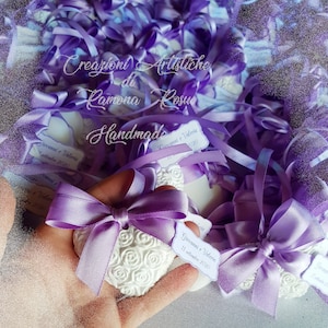 10 Gessetti profumati cuore ,cuore con fiori 6,5x6,5 cm ,bomboniere,matrimonio,segnaposto