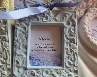 10 mixed frames with personalized phrase, placeholders, wedding favors, communion, confirmation, birthday, birth, baptism