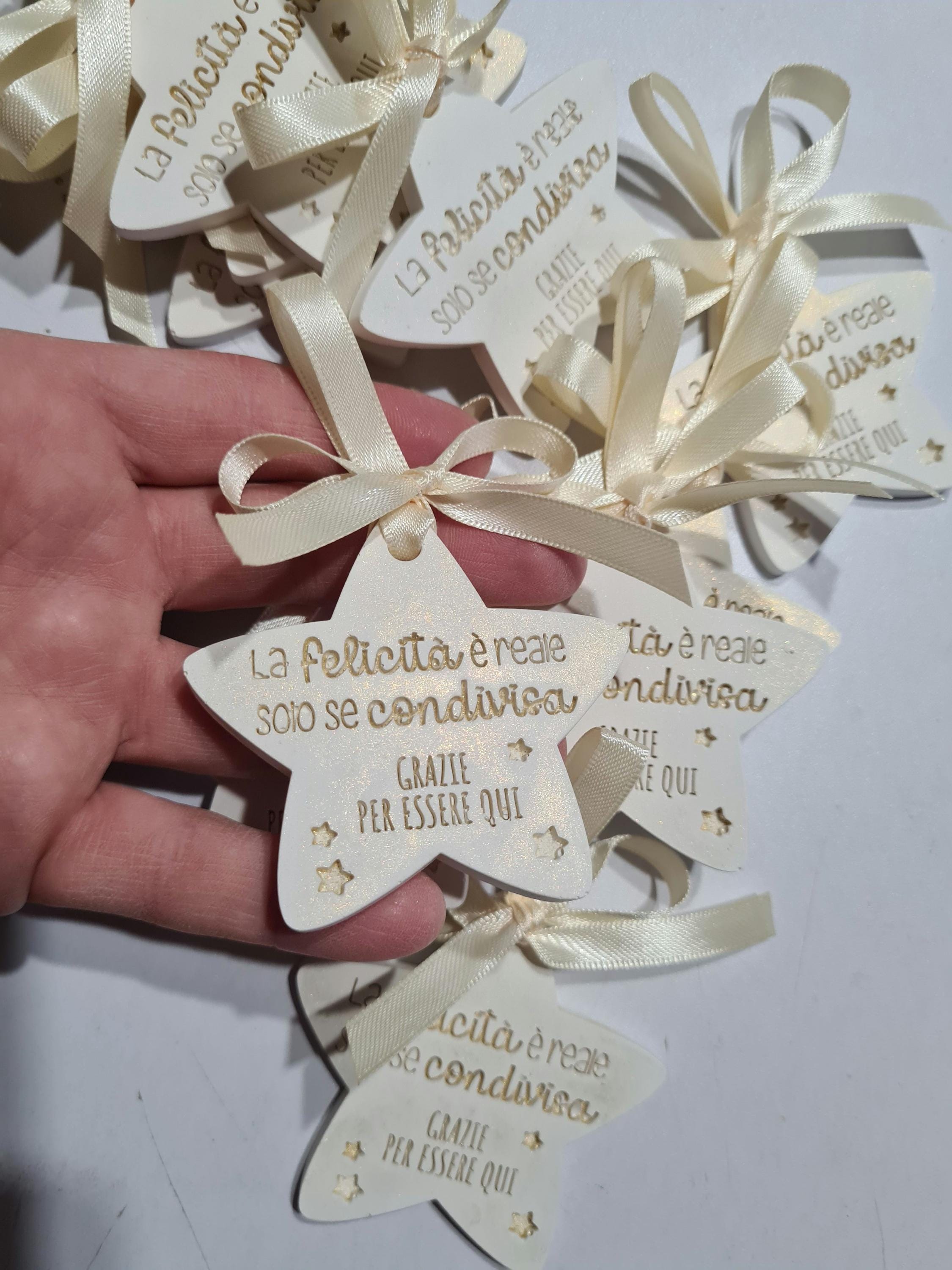 10 Gessetti Profumati Cammeo Angelo – Bomboniere Nascita E Battesimo HandMade (Nastrino Colore A Scelta)