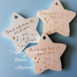 10 Little Prince Star Scented Chalks, placeholder, bookmark, tag, baptism, communion, wedding, wedding favors