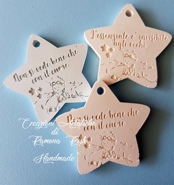 10 Gessetti Profumati Stella Piccolo principe ,segnaposto,tag,battesimo,comunione,matrimonio,bomboniere