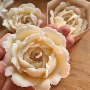 1 Bomboniera,segnaposto peonia ,segnaposti profumate in cera di soia , fiore  in cera di soia ,bomboniere,segnaposti matrimonio,comunione
