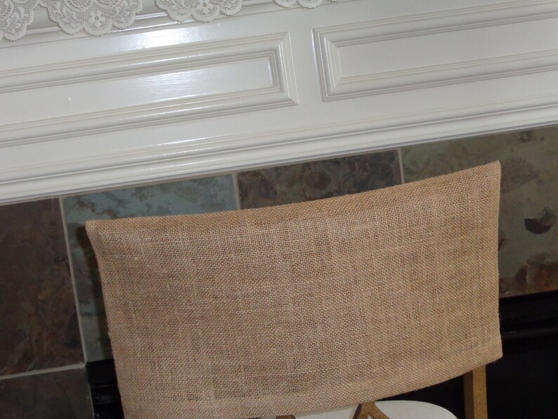 Burlap Chair Cap Half Chair Back Cover Dorm Slipcover Dorm Etsy