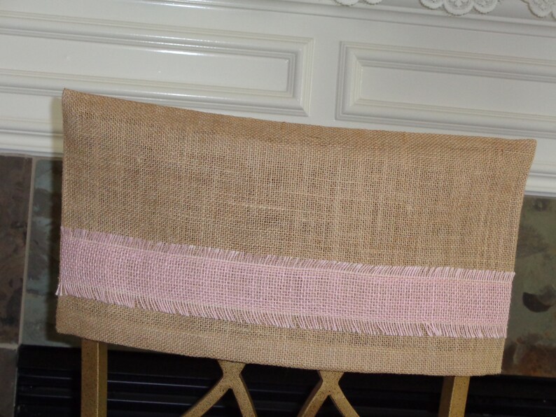 Dorm Chair Cover Burlap Jute Half Chair Back Cover Wpink Fringe