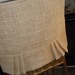 Burlap Jute Pleated Chair Back Cover, Dining, Rustic Country Kitchen, Bar Stools, Desk, Dining, Dorm, , Pub Table, Custom, Vanity 