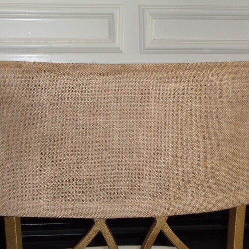 Burlap Chair Cap Half Chair Back Cover Dorm Slipcover Dorm Etsy
