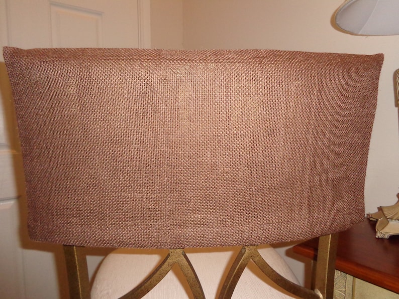 Brown Burlap Half Chair Back Cover Bar Stool Kitchen/dining Etsy