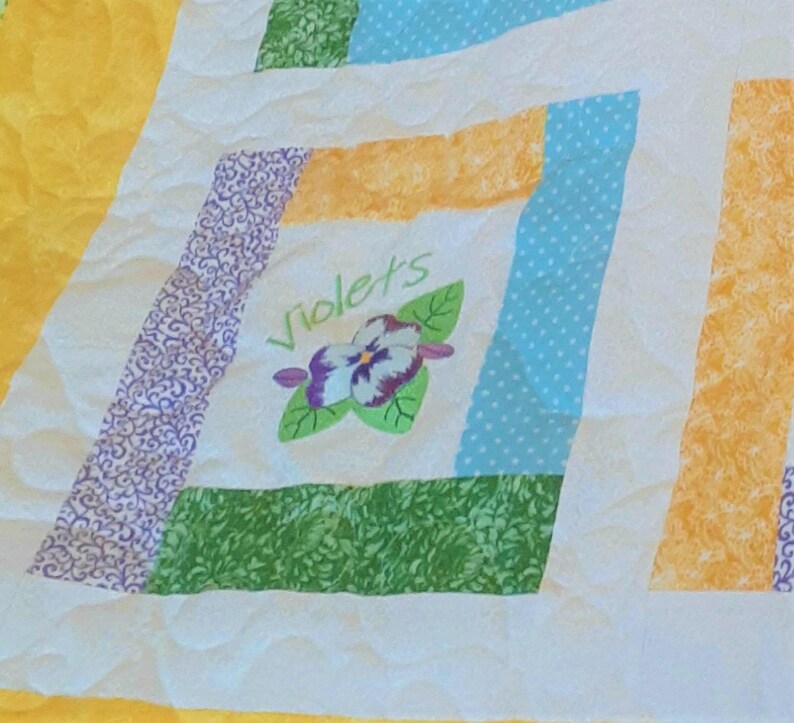 Violet Flower Embroidery Design Etsy