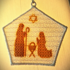 Nativity on a FSL ornament