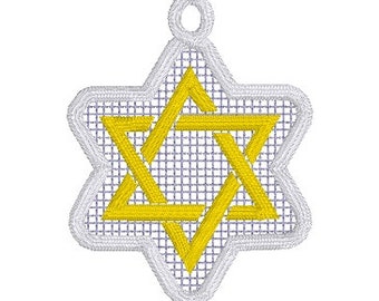 Free Standing Lace Star of David Embroidery Design