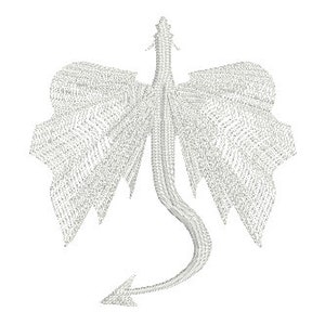 Lacy Dragon Embroidery Design