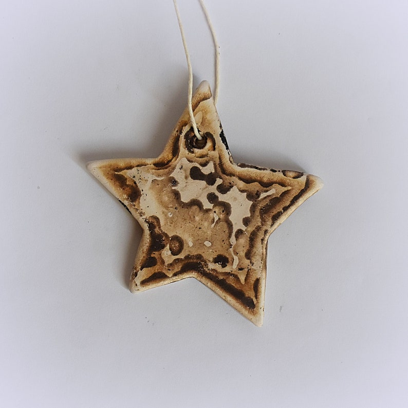 Star Toy, Christmas Tree Toy, Hanging Star, Holiday Ornaments 8cm x 8cm image 2