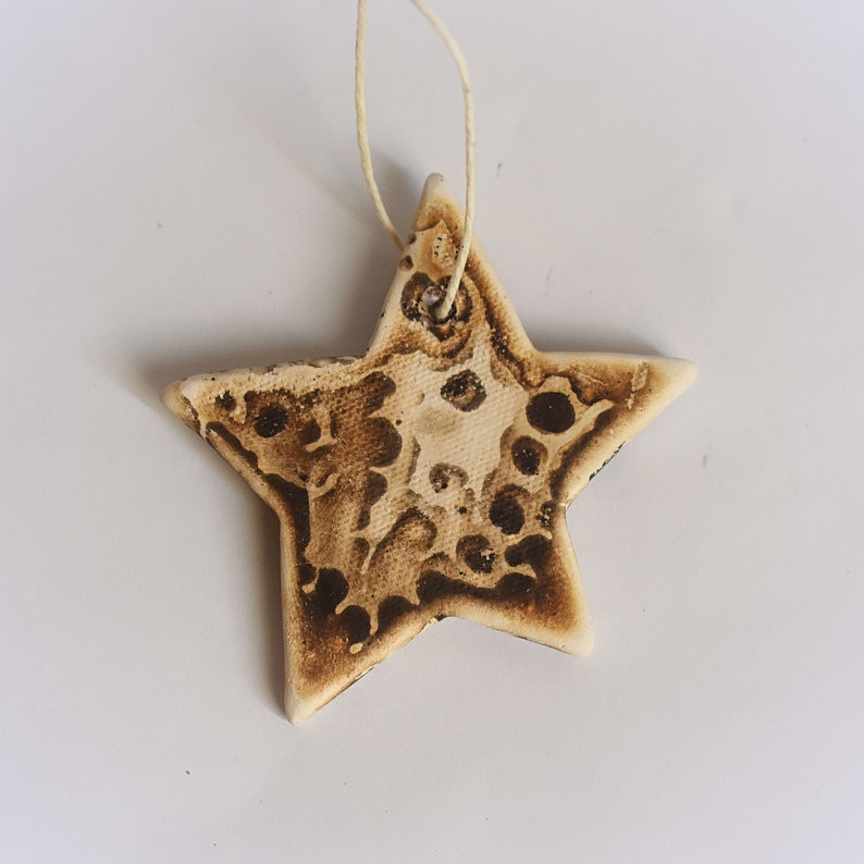 Star Toy, Christmas Tree Toy, Hanging Star, Holiday Ornaments 8cm x 8cm image 1