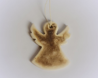 Obvara Christmas Tree Toy, Organic Angel, Holiday Ornaments 7cm x 8cm