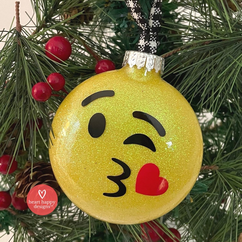 Eye Roll Emoji Ornaments Kissing Emoji Wink Emoji Etsy