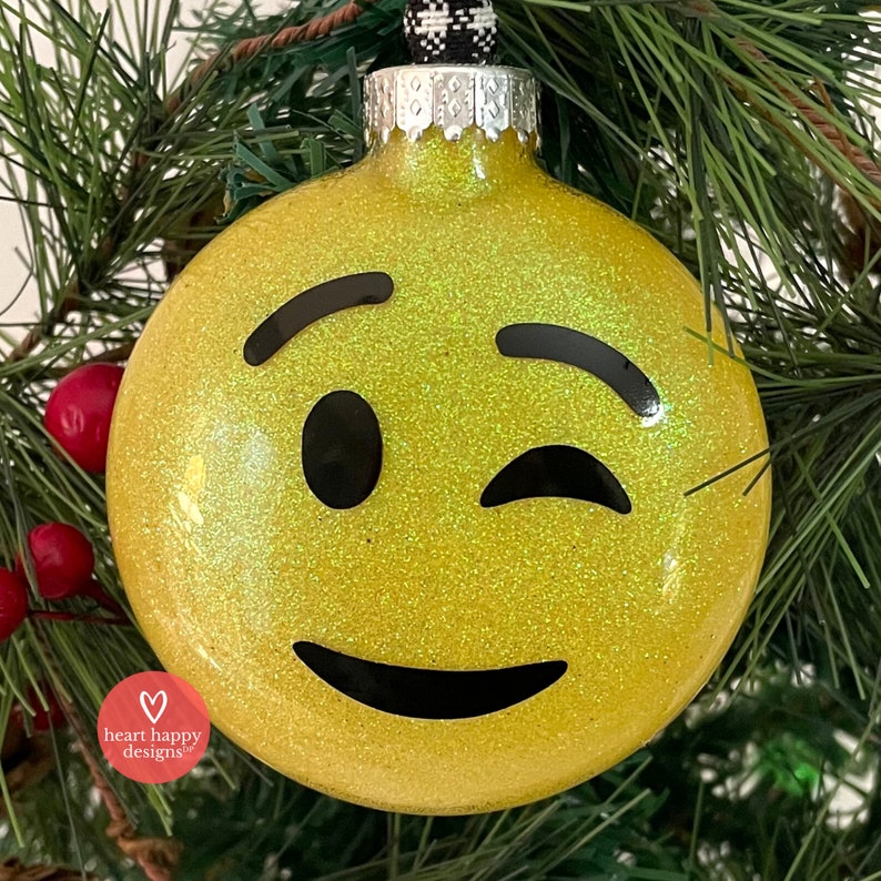 Eye Roll Emoji Ornaments Kissing Emoji Wink Emoji Etsy