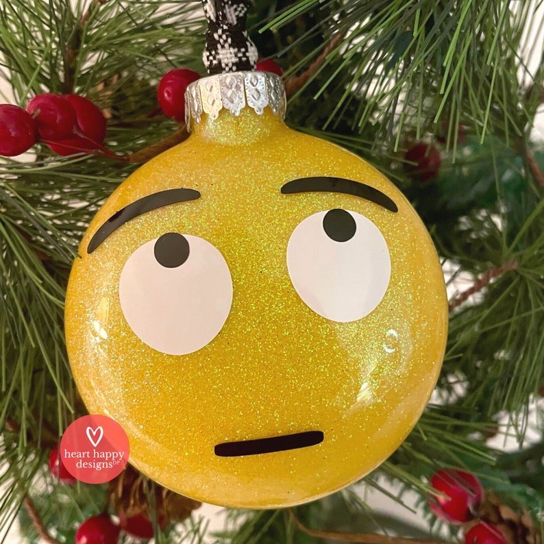 Eye Roll Emoji Ornaments Kissing Emoji Wink Emoji Etsy