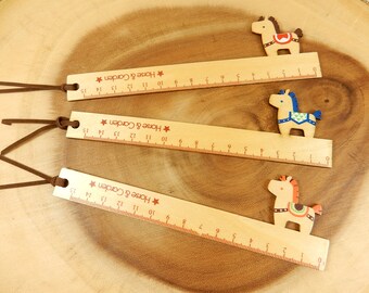 Horse Ruler, 15cm Ruler, School Supplies, Animal Stationery, Wooden Ruler, Horses Stationery, Animal Ruler, Kids Ruler