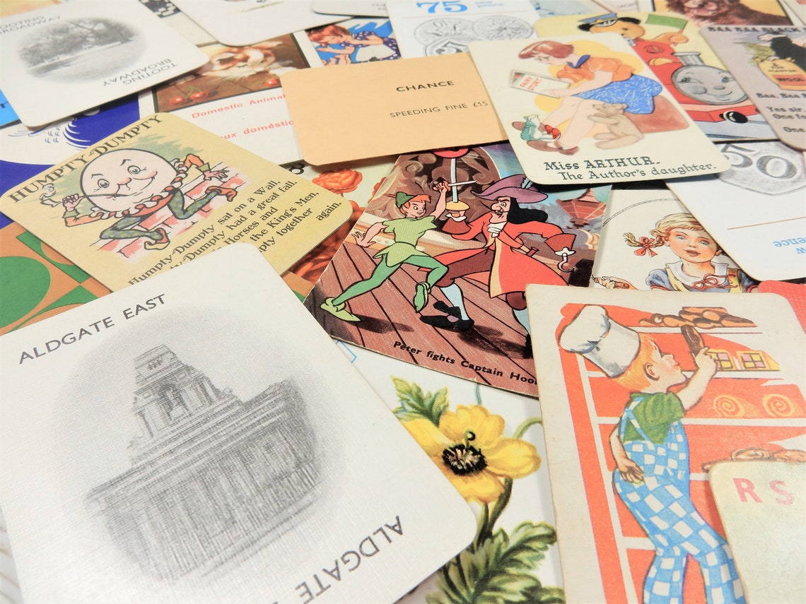 Vintage Card Game Cards Mixed Selection Of Old Card Games Etsy