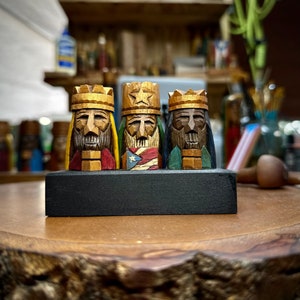 Carved Three Kings - Etsy Carved Three Kings - Etsy