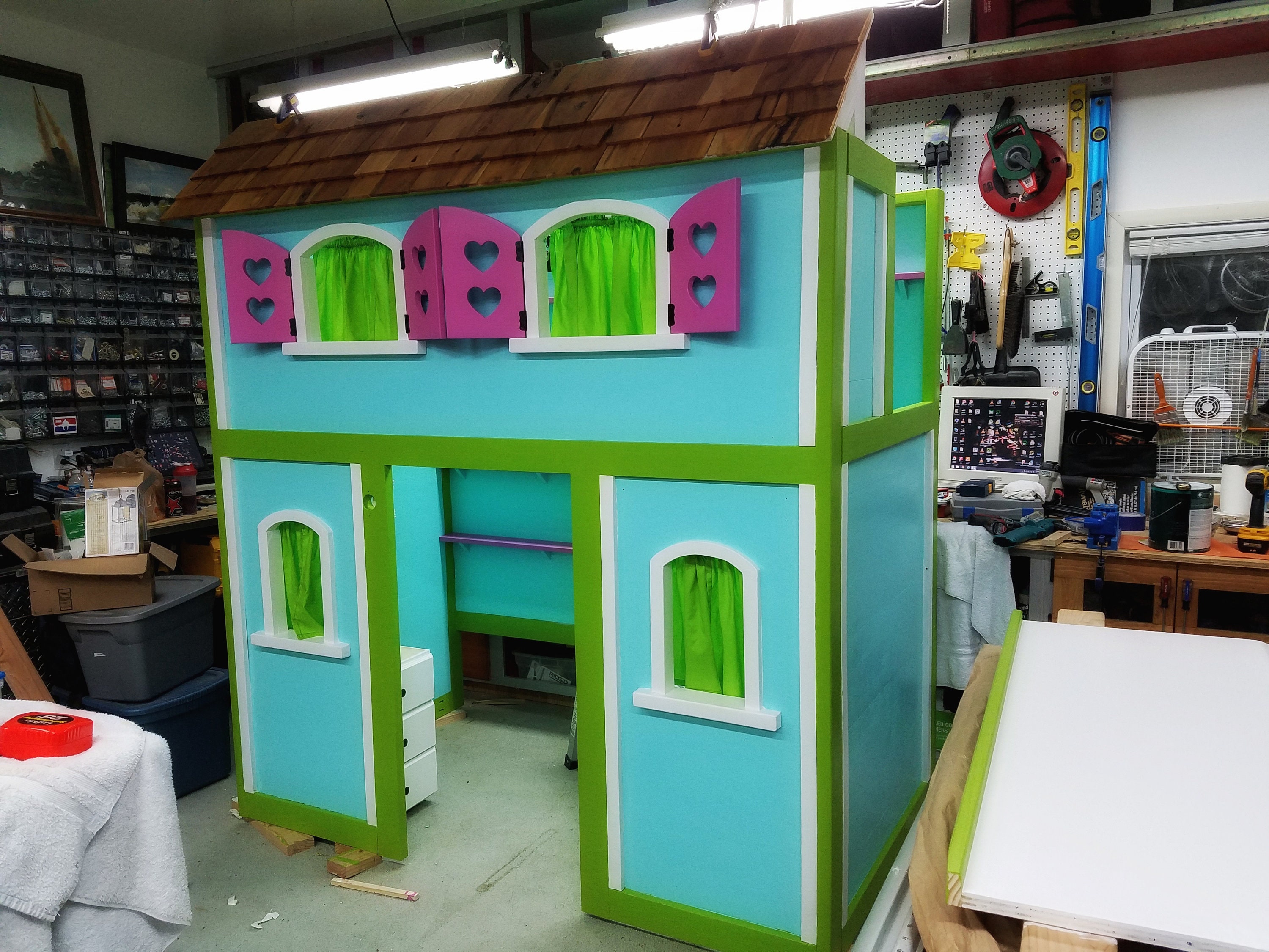 Playhouse Loft Bed Etsy