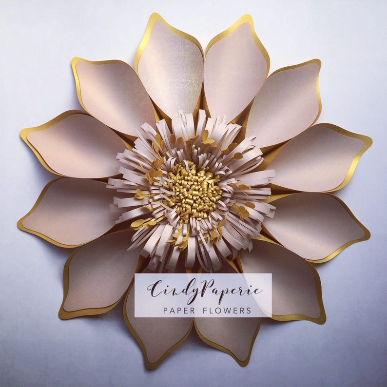 Paper Flower PDF TEMPLATE. Set of 11 Petals. PDF Instant Etsy