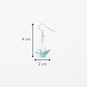 Choose your own colour.Origami Crane Earrings.Origami Earrings.Unique Gift.Mothers Day Gift.Colorful Earrings.Statement Earrings image 6