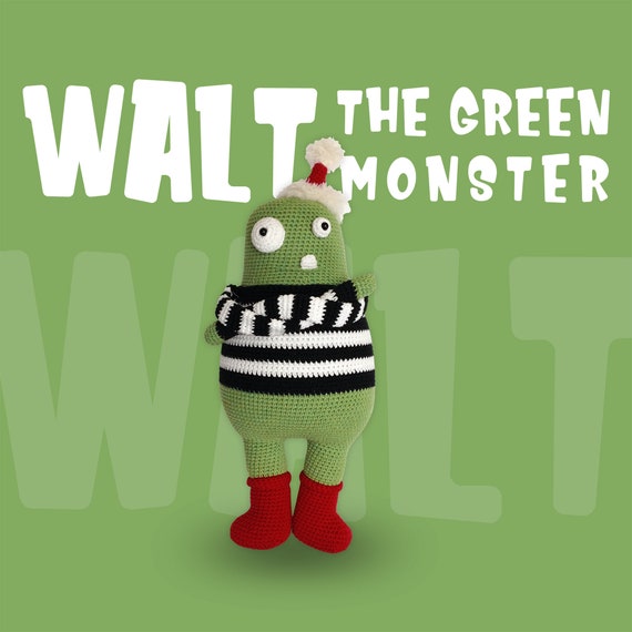 Amigurumi Monster Pattern Walt the Green Monster Printable | Etsy
