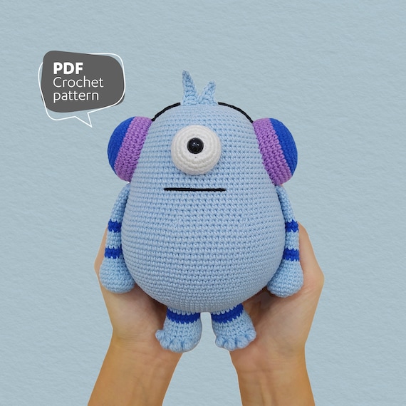 Crochet Amigurumi Pattern, Janis the Music Monster, Printable PDF