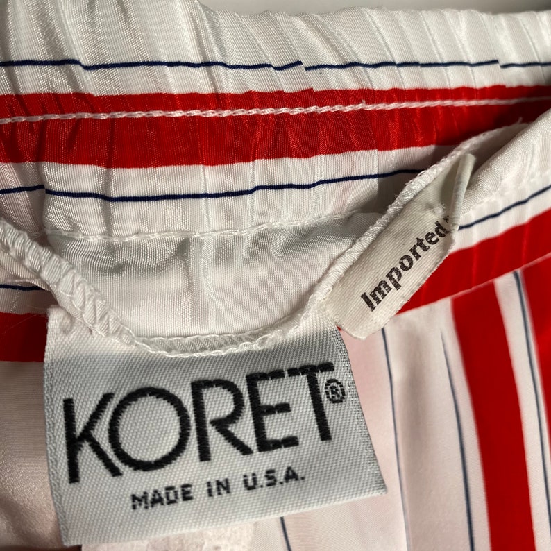 Red and white striped Koret skirt