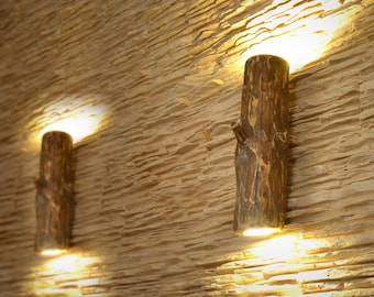 Wooden Sconce, Wall Light from Natural Log, Wall Fixtures, Driftwood Lamp, Rustic Lighting, Rustic Wall Lamp, Wall Sconce Lamp, Log Lamp