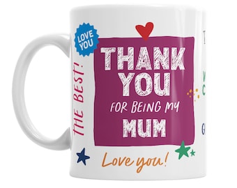 Mum Gift Mug Personalised Present Coffee Present Mug For Birthday Christmas Keepsake Love Mum