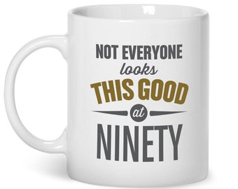 90th Birthday Mug for Coffee or Tea for Men and Women Gift Idea Funny Keepsake Present for 90 year old