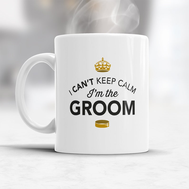 Groom Gift, Groom Mug, Bachelor Party, Groom To be, Alternative Groom Glass, Bachelor Party Gift, Wedding Idea, Keep Calm Groom Mug image 4