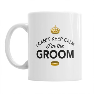 Groom Gift, Groom Mug, Bachelor Party, Groom To be, Alternative Groom Glass, Bachelor Party Gift, Wedding Idea, Keep Calm Groom Mug image 1