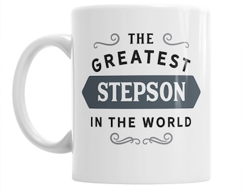 Stepson Gift Mug Personalised Present Coffee Present Mug for Birthday Christmas Keepsake Love Stepson
