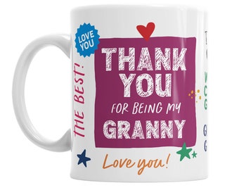 Granny Gift Mug Personalised Present Coffee Present Mug For Birthday Christmas Keepsake Love Granny