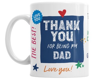 Dad Gift Mug Personalised Present Coffee Present Mug For Birthday Christmas Keepsake Love Dad