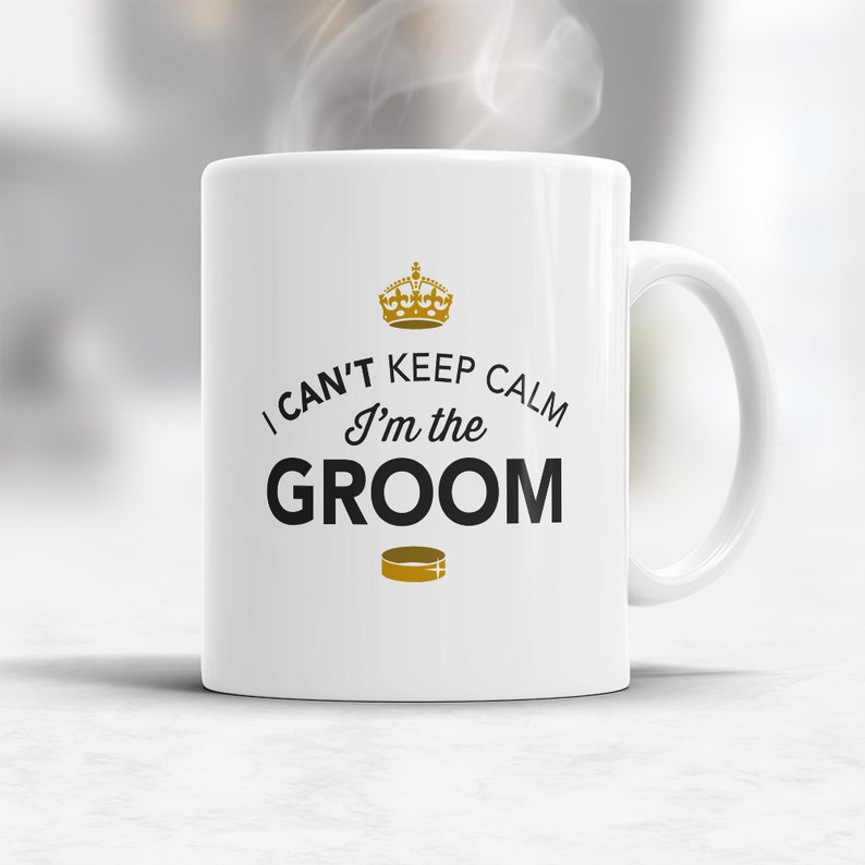 Groom Gift, Groom Mug, Bachelor Party, Groom To be, Alternative Groom Glass, Bachelor Party Gift, Wedding Idea, Keep Calm Groom Mug image 2