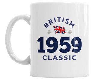 65th Birthday Gift Coffee or Tea Mug for Men or Women Gift Idea British Classic Keepsake Present for 65 year old