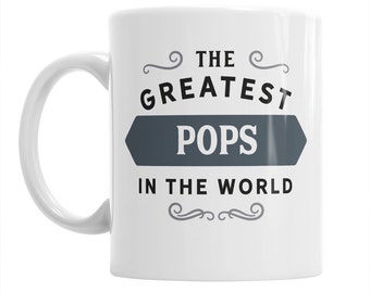 Pops Gift Mug Personalised Present Coffee Present Mug for Birthday Christmas Keepsake Love Pops